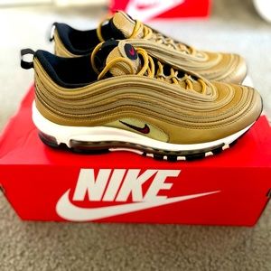 Nike Airmax 97 - Women’s Size 9.5; Metallic Gold